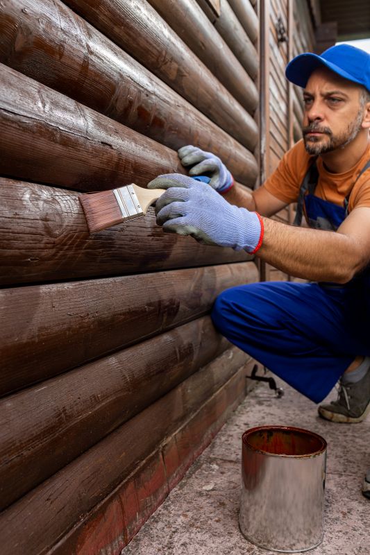 Applying Brick Stain